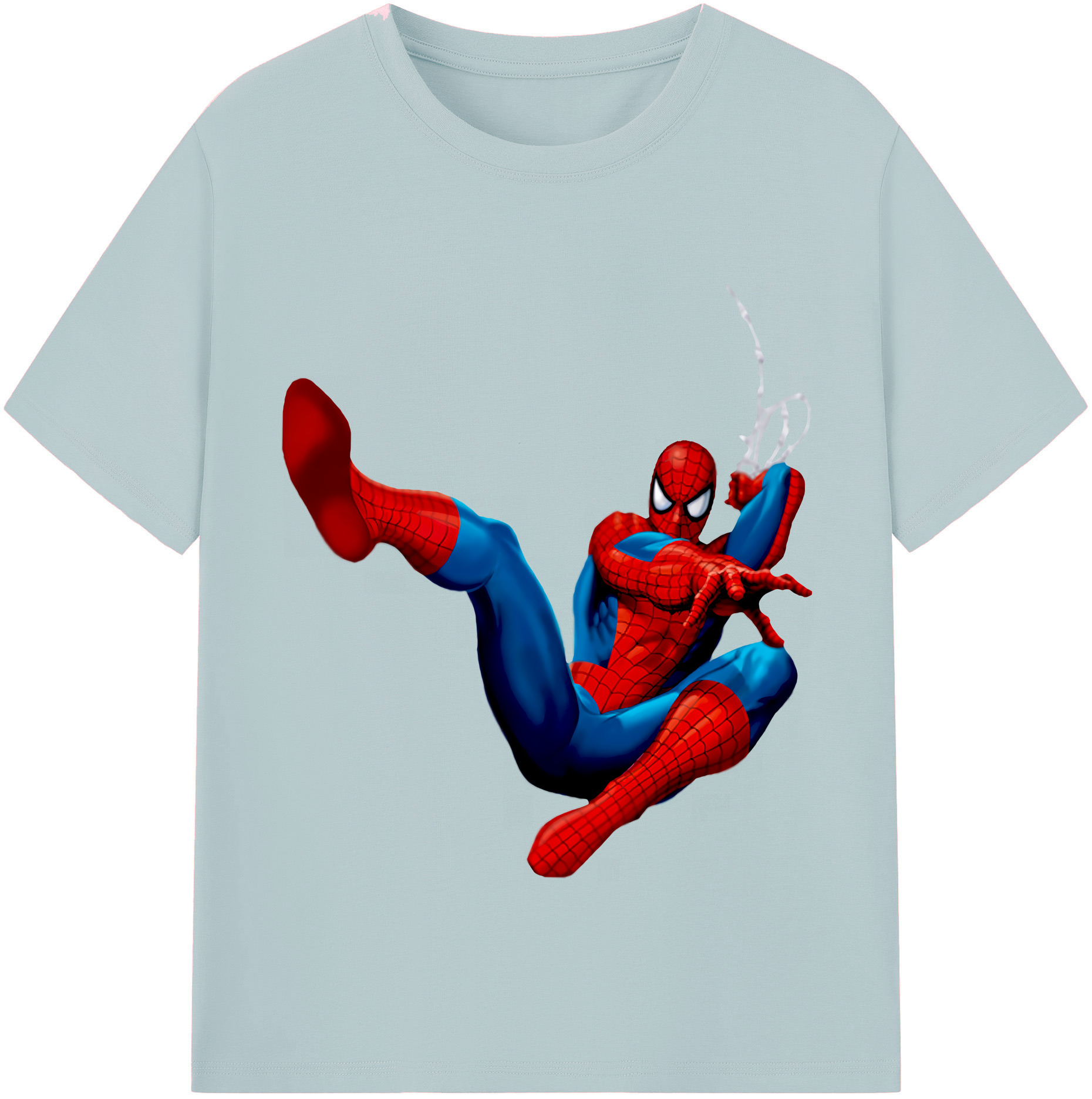 （画像用） Spider Man スパイダーマン 綿100％半袖Tシャツ（フロントプリント）